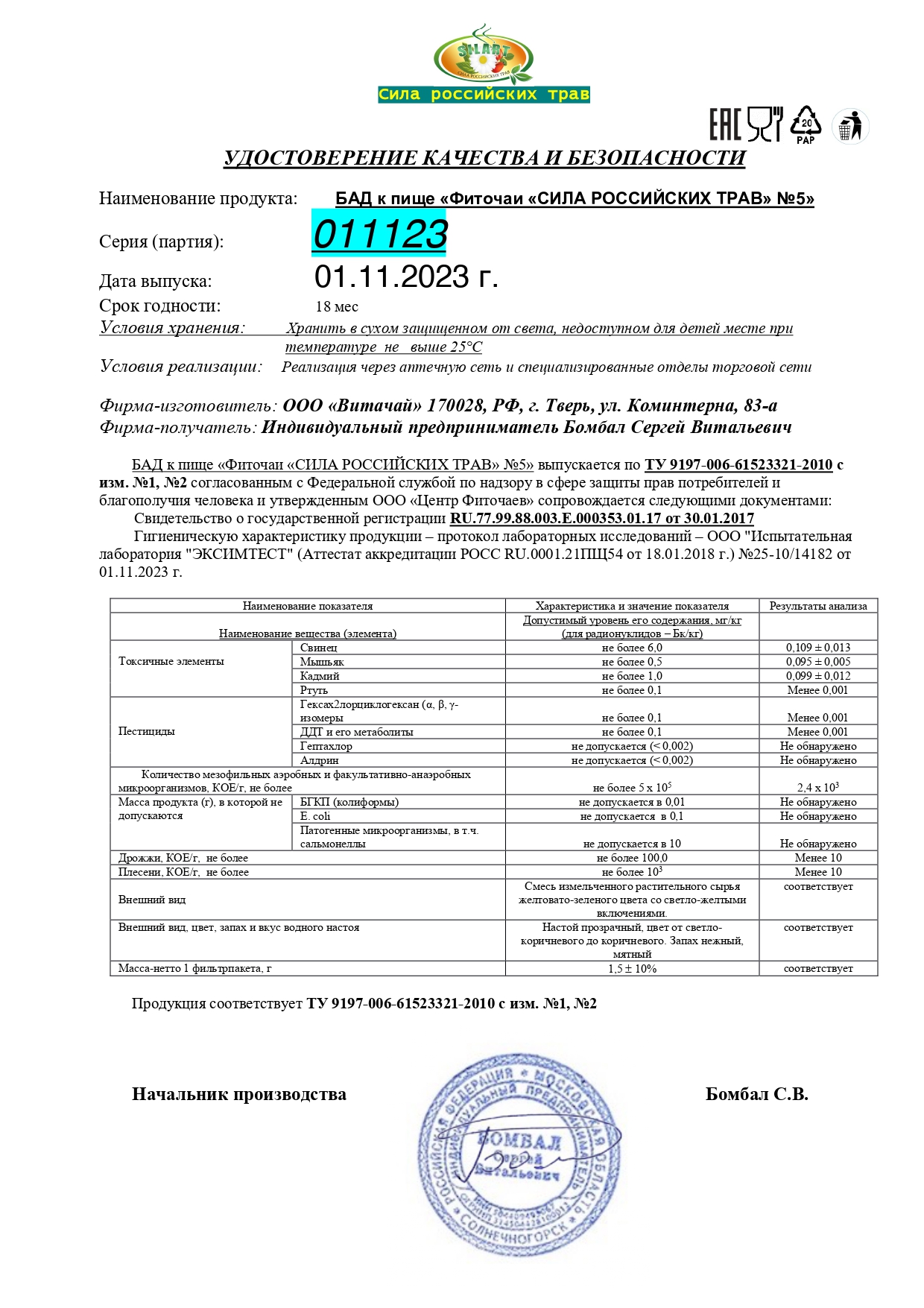 Паспорт №112023